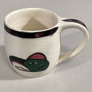 Vintage 1960s David Lambert Potteries First Nations Haida Canada #45 Skookum Mug